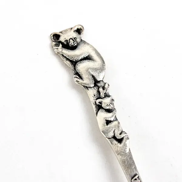 Australian Souvenir Silver-Plated Koala Bear Collectible Teaspoon