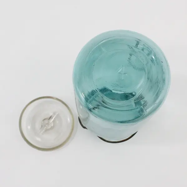 Ball IDEAL Mason Aqua Blue Pint Jar Glass Lid Wire Bail