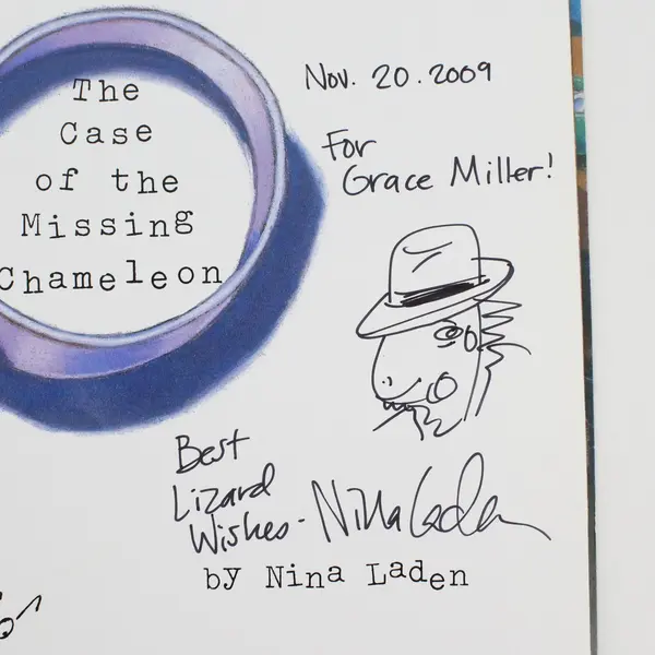 Private I. Guana: The Case of the Missing Chameleon Nina Laden 1995 Signed PB
