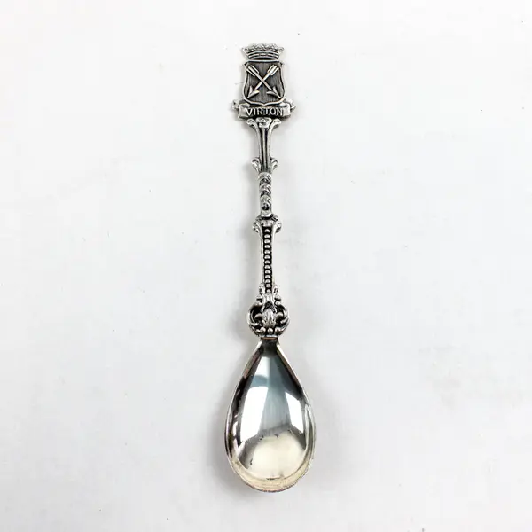 Ornate  Souvenir Spoon Virton  Decorative Collectible Teaspoon