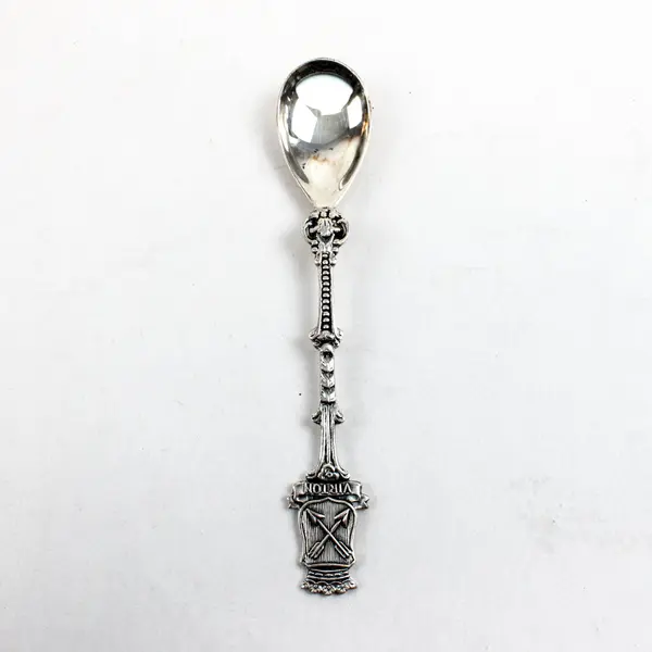 Ornate  Souvenir Spoon Virton  Decorative Collectible Teaspoon