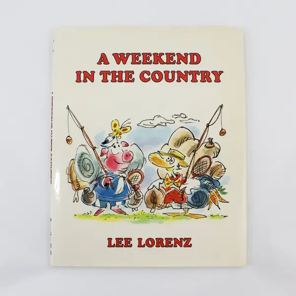 Vintage A Weekend in the Country by Lee Lorenz 1985 Hardcover Dust Jacket Good