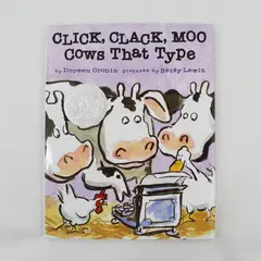 Vintage Click Clack Moo Cows That Type by Doreen Cronin 2000 Hardcover DJ Good