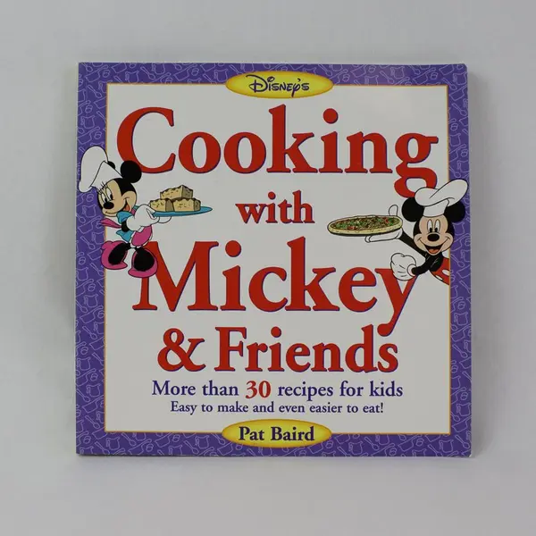 VTG Disney's Cooking with Mickey & Friends Pat Baird 30 Plus Kid Recipes 1998 PB