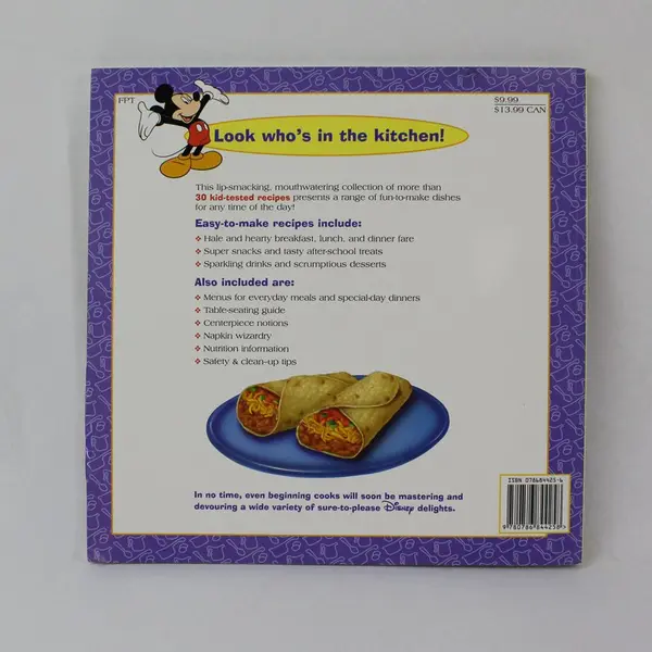 VTG Disney's Cooking with Mickey & Friends Pat Baird 30 Plus Kid Recipes 1998 PB
