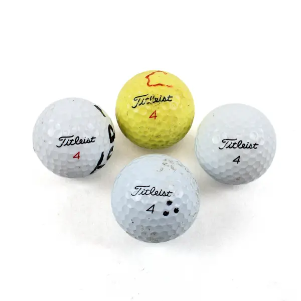4 Used Titleist Mixed Model Golf Balls Pro V1 DT Wound 100 HVC Distance White
