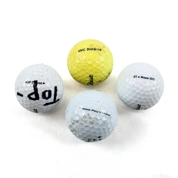4 Used Titleist Mixed Model Golf Balls Pro V1 DT Wound 100 HVC Distance White