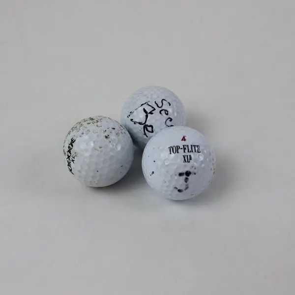 3 Top-Flite XL Golf Balls Number 4 Used Pre-Owned