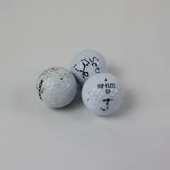 3 Top-Flite XL Golf Balls Number 4 Used Pre-Owned