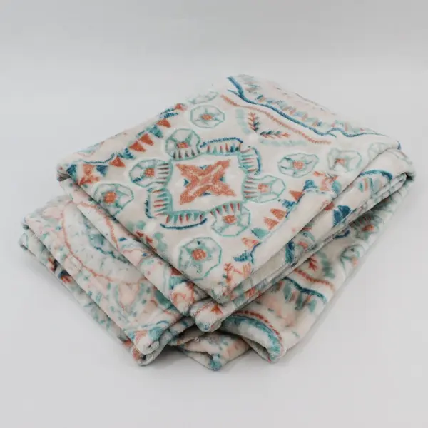 Dream Suite Multicolor Mandala Fuzzy Throw Blanket 50x60