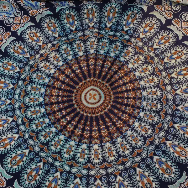 Globus Choice Navy Blue Floral Mandala Wall Tapestry
