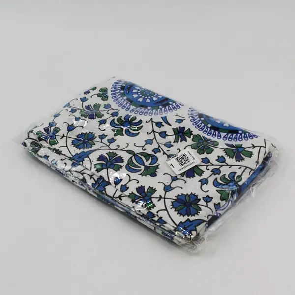 Blue Green White Paisley Wall Tapestry New Sealed