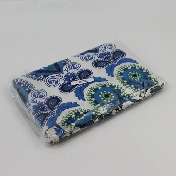 Blue Green White Paisley Wall Tapestry New Sealed