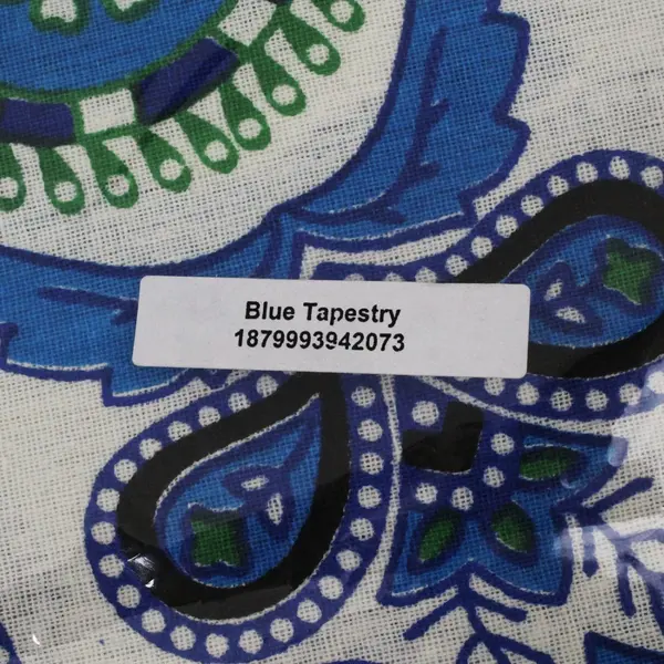 Blue Green White Paisley Wall Tapestry New Sealed
