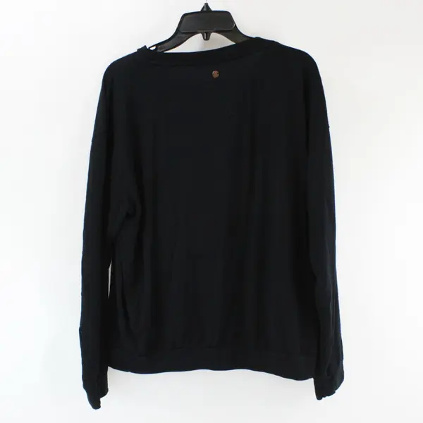 Roxy Women's Large Black Long Sleeve Shirt with Embroidered Logo