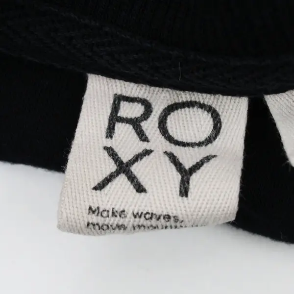 Roxy Women's Large Black Long Sleeve Shirt with Embroidered Logo