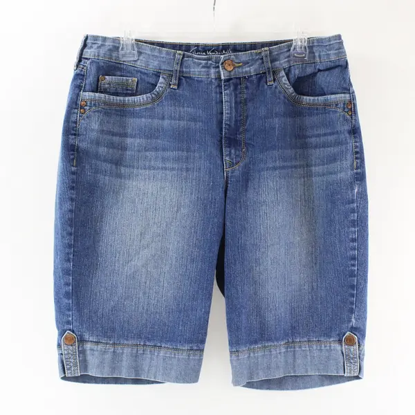 Gloria Vanderbilt Jessa Women's Denim Shorts Size 12 Medium Wash