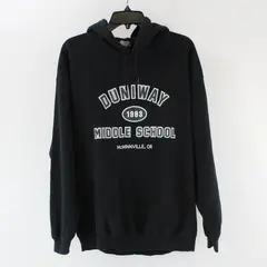 Gildan Duniway Middle School Hoodie Black Adult Large Pullover