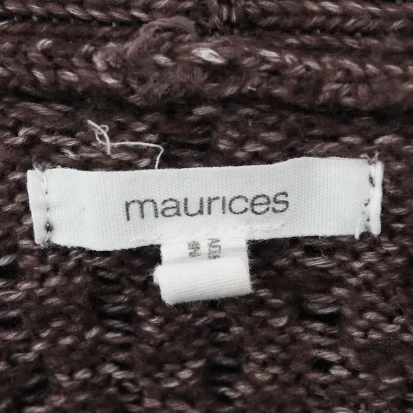 Maurices Women's Medium Mauve White Marled Knit Open Front Cardigan