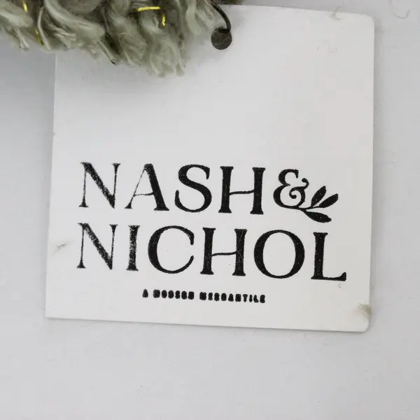 Nash & Nichol Set of 4 Sage Green Gold Metallic Knit Placemats 19x13