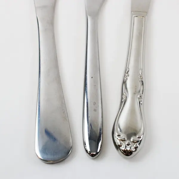 Lot of 3 Amazon Basics and WMF Butter Knives Flatware Used