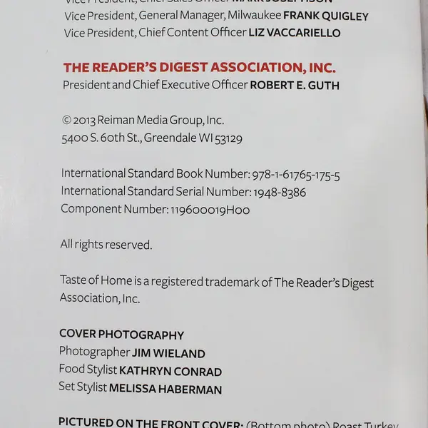 Taste of Home Christmas from Taste of Home Books 2013 Hardcover Good