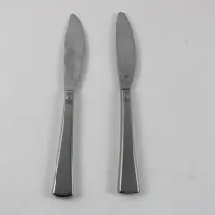 Lot of 2 Pfaltzgraff Satin Spencer Stainless  Steel Dinner Knives 9"
