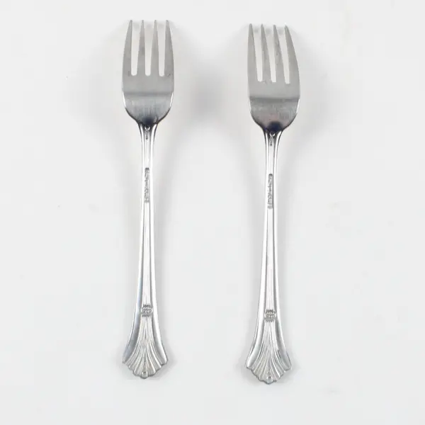 Lot of 2 Pfaltzgraff Seyval 7" Stainless Steel Salad Forks