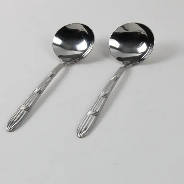 Lot of 2 Pfaltzgraff Strata Stainless Steel Gravy Ladles 7 Inch