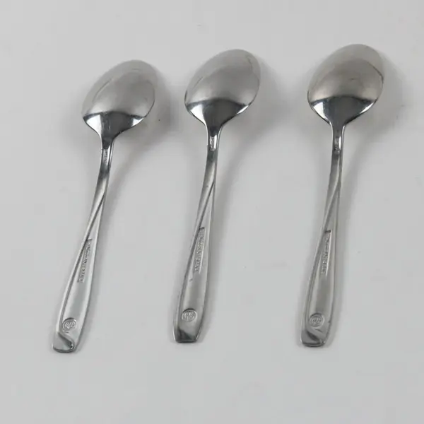 Lot of 3 Pfaltzgraff Satin Echo Stainless Steel Teaspoons 6"