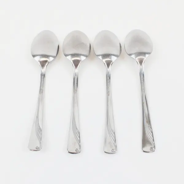 Lot of 4 SILCO INS53 Stainless Steel Teaspoons 6.25" USA