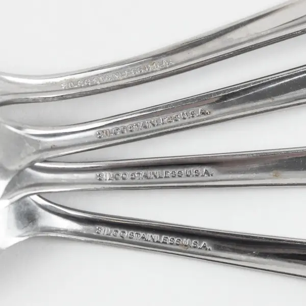 Lot of 4 SILCO INS53 Stainless Steel Teaspoons 6.25" USA