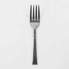 Unbranded Stainless Steel Fork 7.5" Raised Relief Fleur-de-Lis Design Used