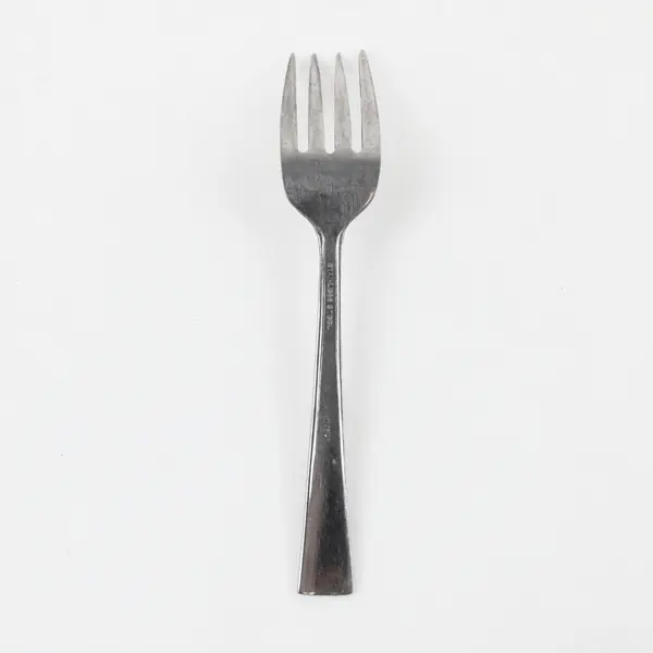 Unbranded Stainless Steel Fork 7.5" Raised Relief Fleur-de-Lis Design Used