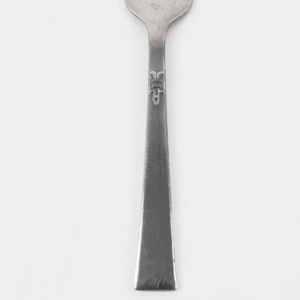 Unbranded Stainless Steel Fork 7.5" Raised Relief Fleur-de-Lis Design Used