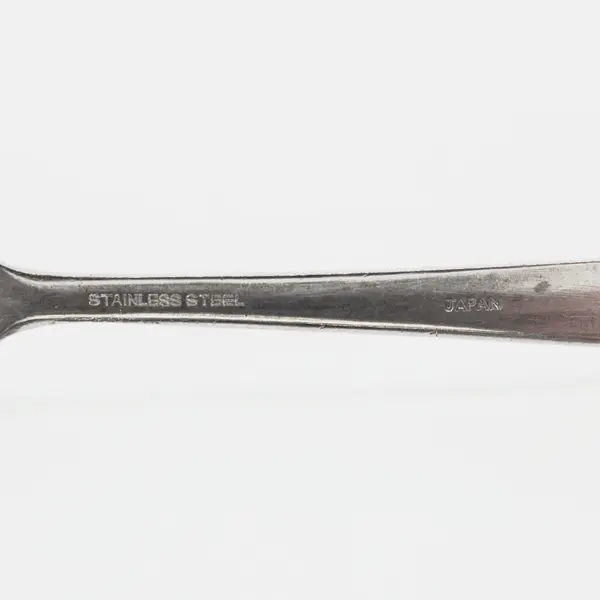 Unbranded Stainless Steel Fork 7.5" Raised Relief Fleur-de-Lis Design Used