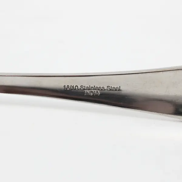 Unbranded 18/10 Stainless Steel Dinner Fork Engraved Outline 8" Good