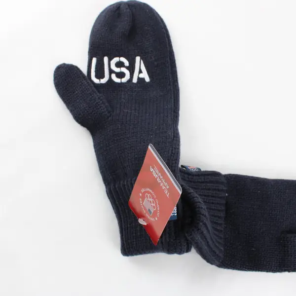 Team USA GO USA Official Winter Olympics Navy Blue Mittens NWT