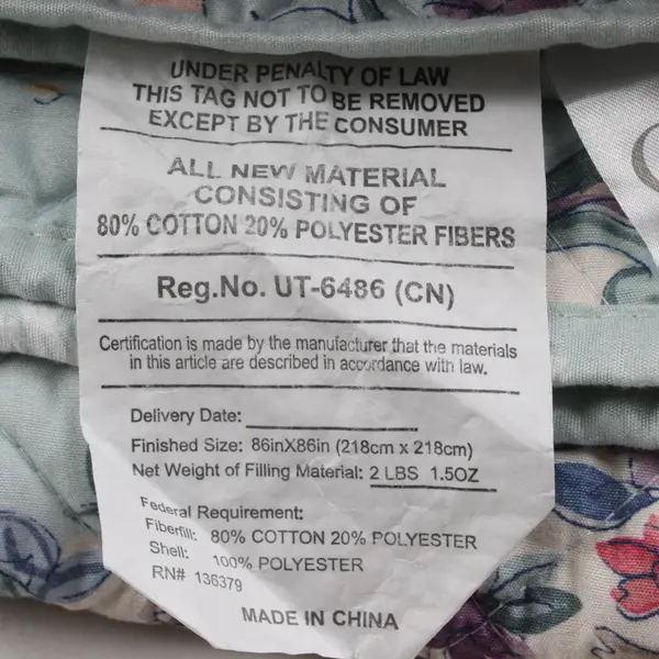 Curio Collection Floral Queen Coverlet Bedspread 86x86