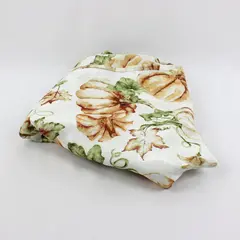 Lenox Autumn Leaf Pumpkin Pattern Round Tablecloth 66" Fall Decor
