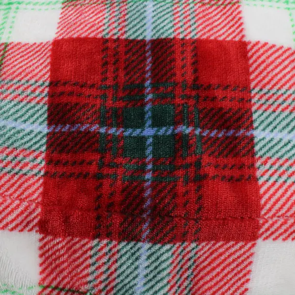 Threshold Red Green Plaid Fuzzy Throw Blanket 50x60 Seasonal Cozy