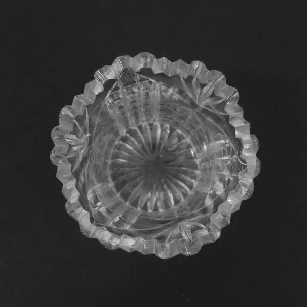 Antique American Brilliant Period Cut Crystal Toothpick Holder Vase