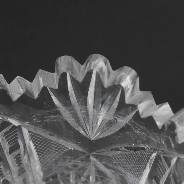 Antique American Brilliant Period Cut Crystal Toothpick Holder Vase