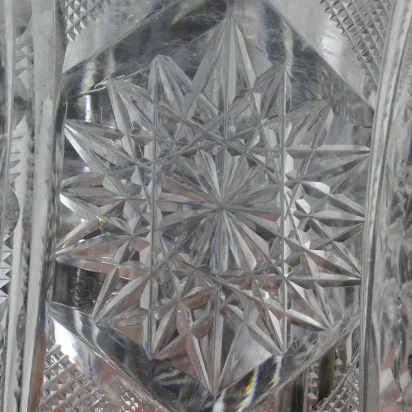 Antique American Brilliant Period Cut Crystal Toothpick Holder Vase