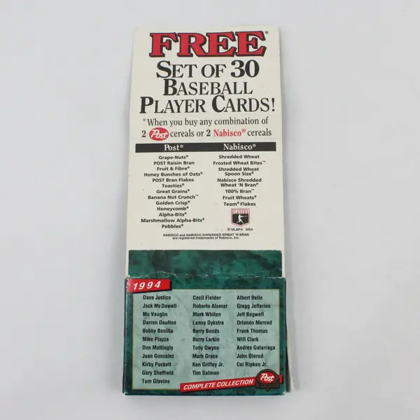 Set of 1994 Post Collector Baseball 30 Card Set Unopened