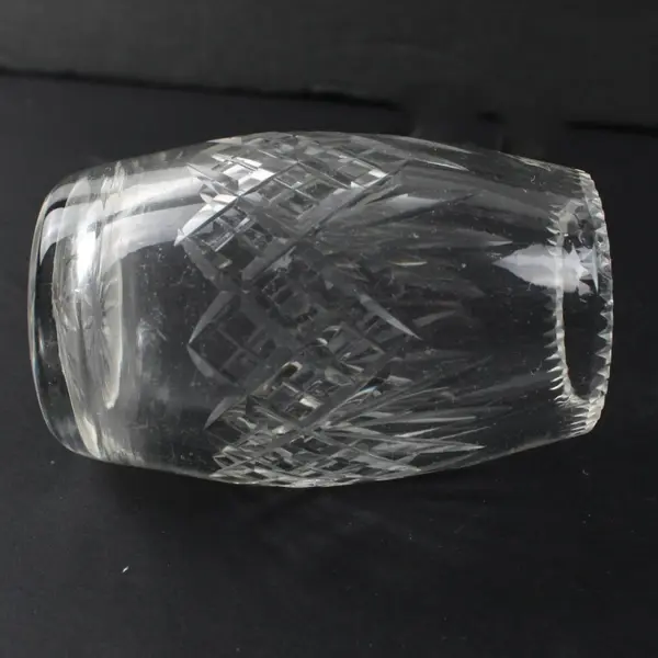 Edinburgh Crystal Fan & Diamond Pattern Bud Vase 3.25"