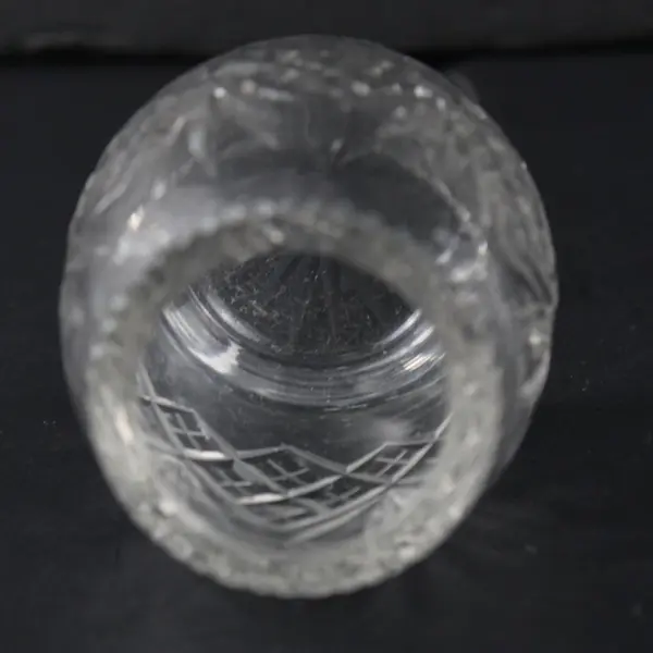 Edinburgh Crystal Fan & Diamond Pattern Bud Vase 3.25"