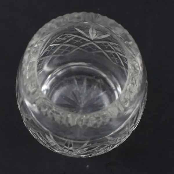 Edinburgh Crystal Fan & Diamond Pattern Bud Vase 3.25"