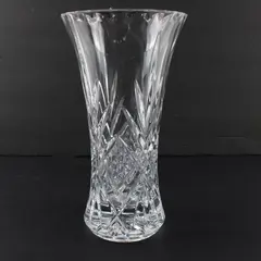 Vintage Cristal D'Arques Clear Glass Flared Vase 9in Decorative
