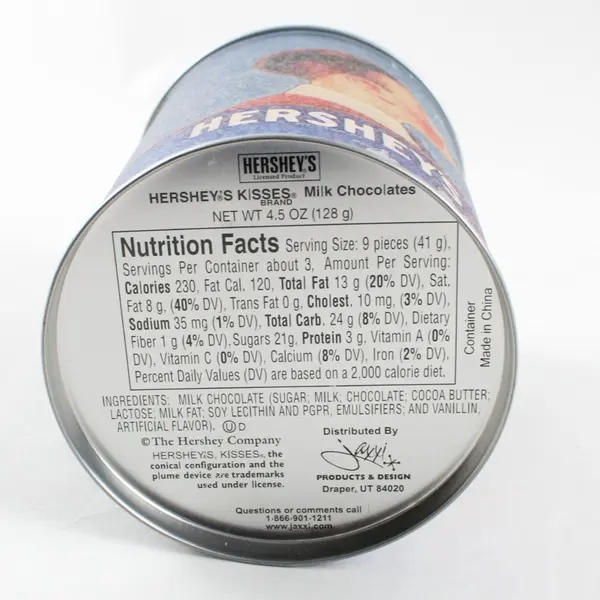 Vintage Hershey's Kisses Milk Chocolate Tin Empty A Kiss For You